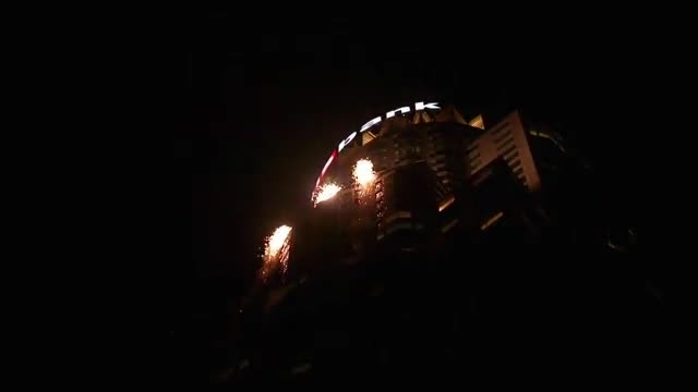 OUE Skyspace LA Building Pyrotechnics, June 25, 2016