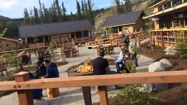 Walking Through Denali Square at McKinley Chalet Resort