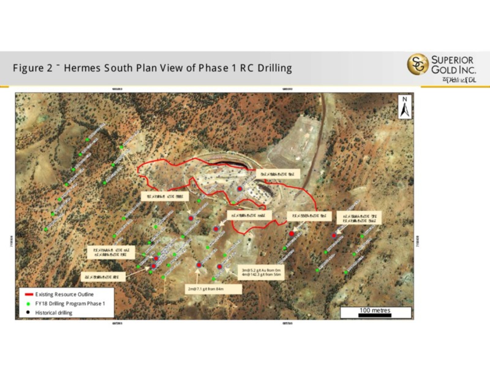 Figure 2 - Hermes South Plan View of Phase 1 RC Drilling; Figure 3 – Hermes South - Cross Section #1; Figure 4 – Hermes South - Cross Section #2