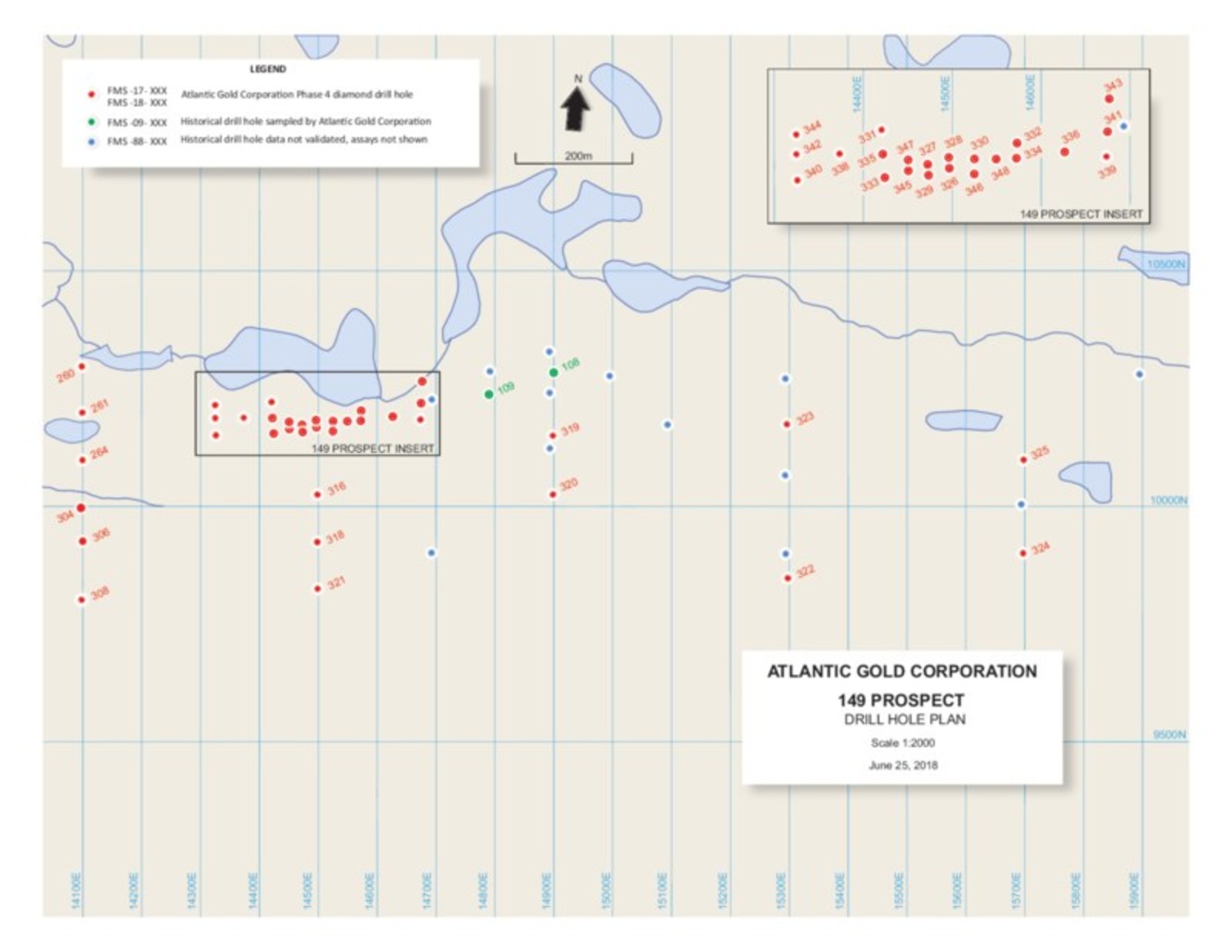 149 Prospect Drill Plan Map and Sections