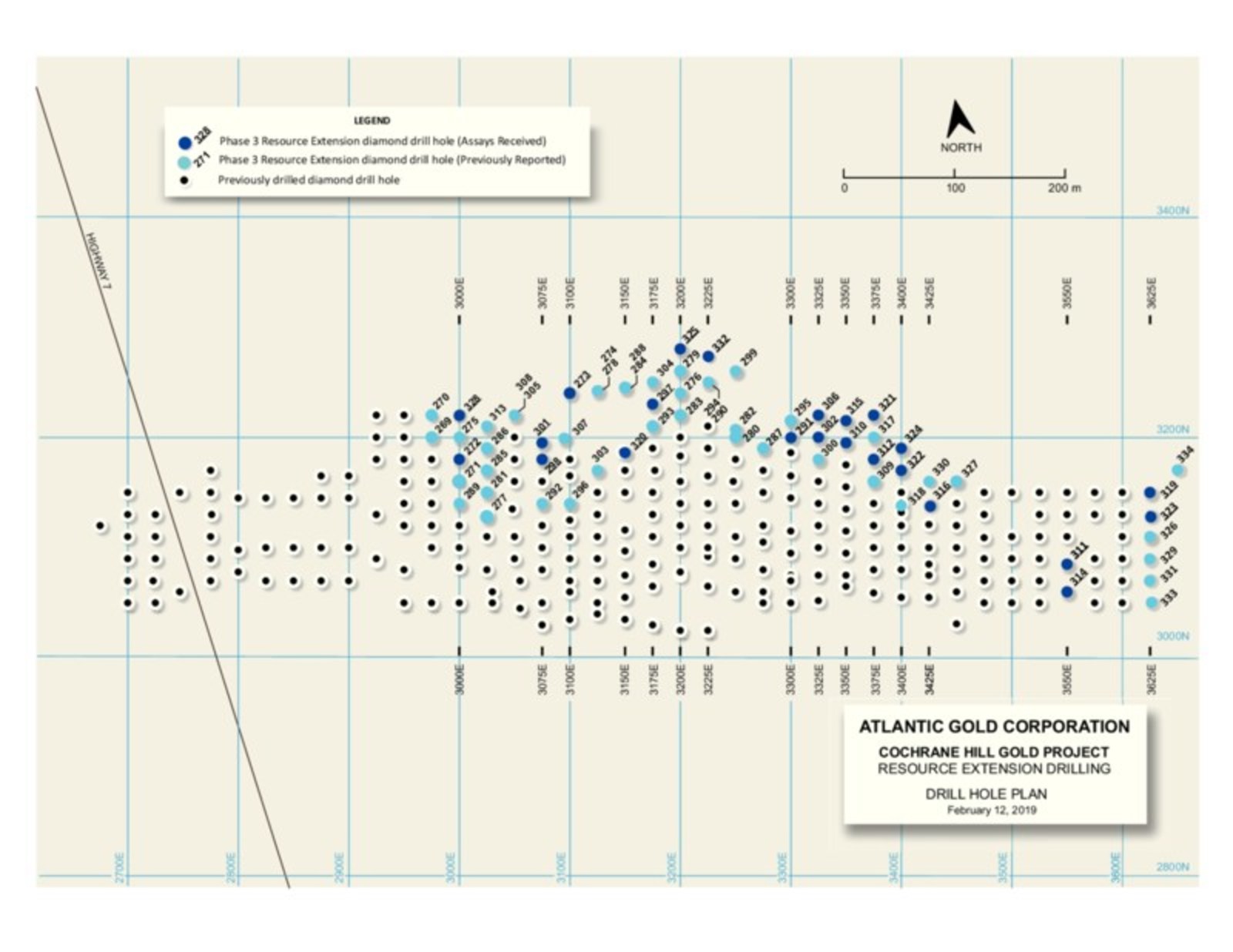 Cochrane Hill Drill Plan Map and Sections