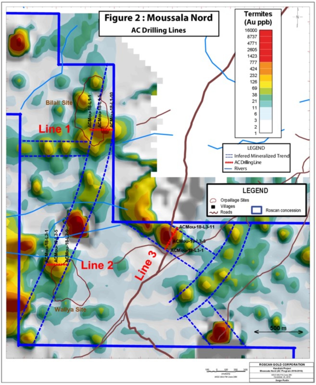 Figure 2: Moussala Nord AC Drilling Lines