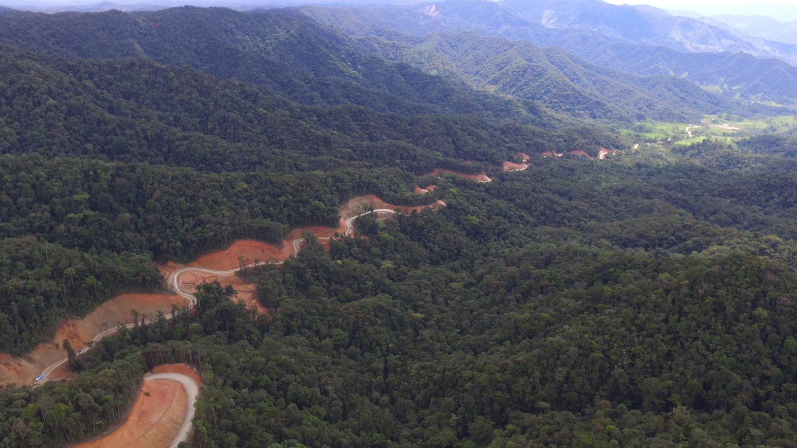 Figure 2. North Access Road was substantially complete and being used by commercial vehicles