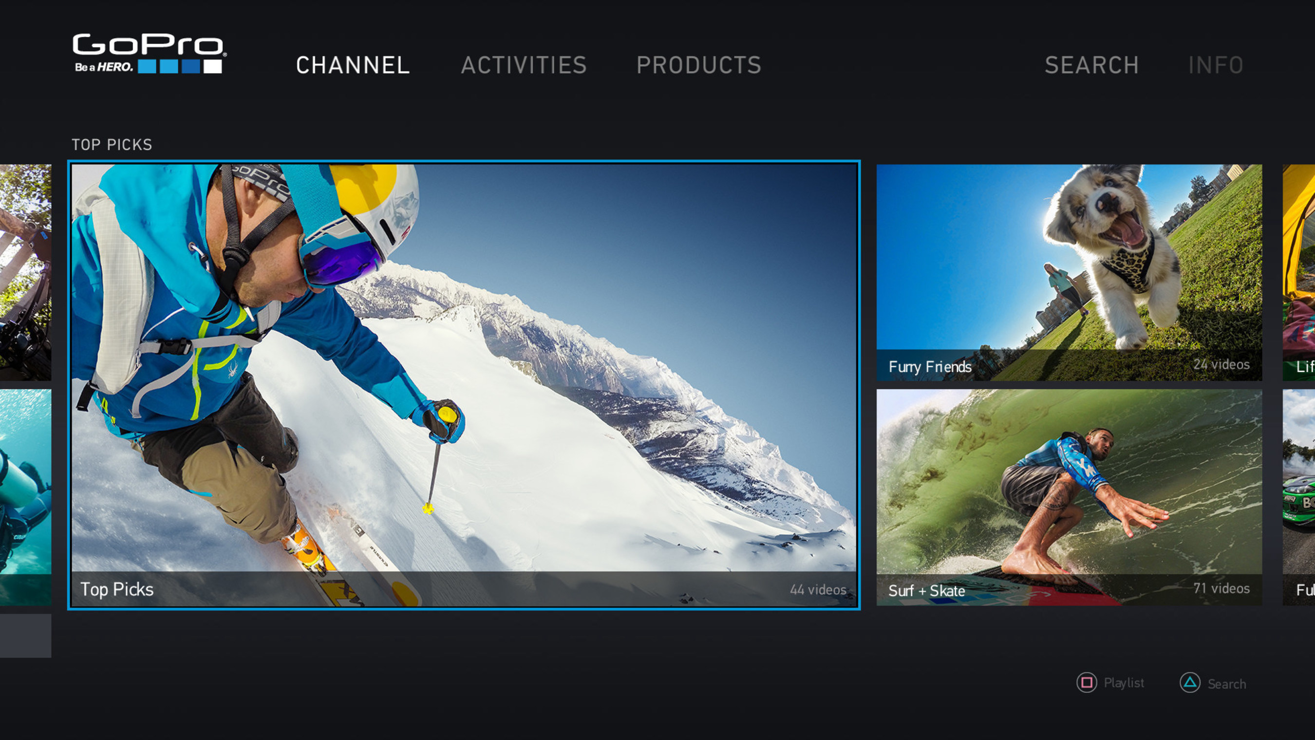 Product activities. Телевизор GOPRO Samsung. Оверлей в стиле гоупро. Activities channel.