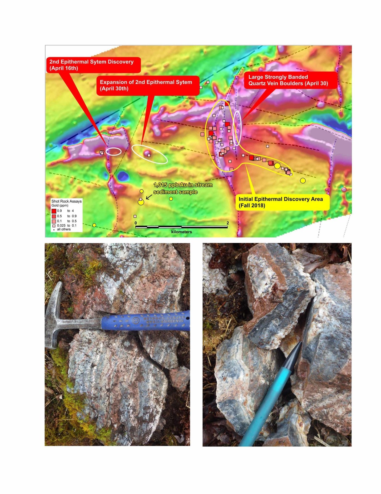 Expansion of Second Epithermal System at Shot Rock Property, Nova Scotia