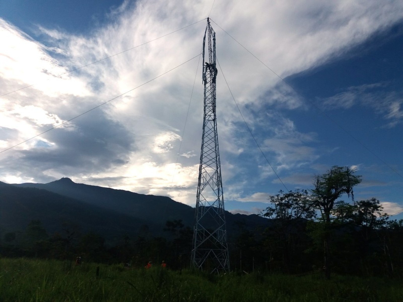 Figure 5. Powerline construction is ongoing on three fronts