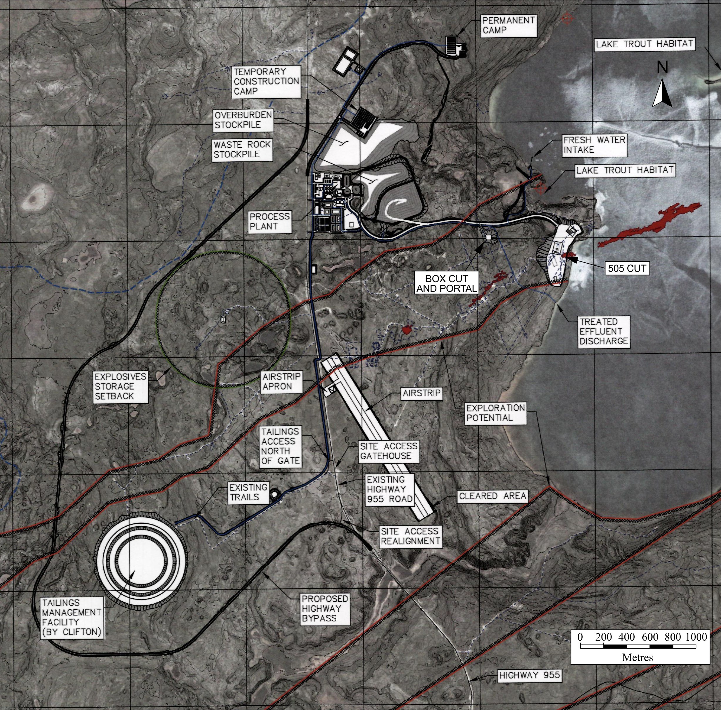 Figure 2: Site Infrastructure (CNW Group/Fission Uranium Corp.)