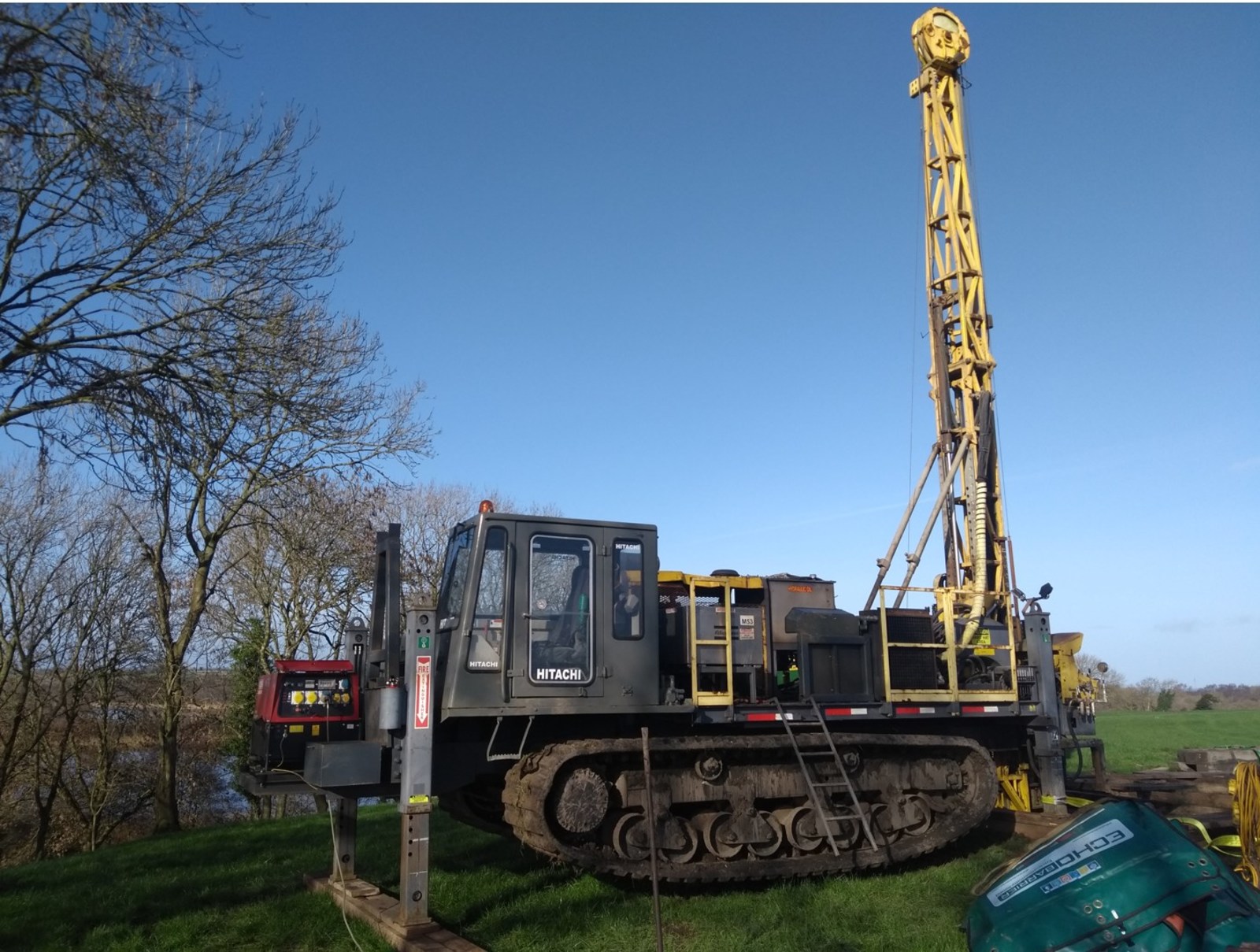 Photo 1: Drill rig sited over drill hole 11-3643-10 and ready to be extended by 200-250 metres to test the mineralized target zone at the base of the Waulsortian limestone. A lovely winter’s day in Ireland!