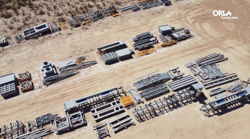 Figure 4: Process Plant Equipment Delivery and Laydown (CNW Group/Orla Mining Ltd.)