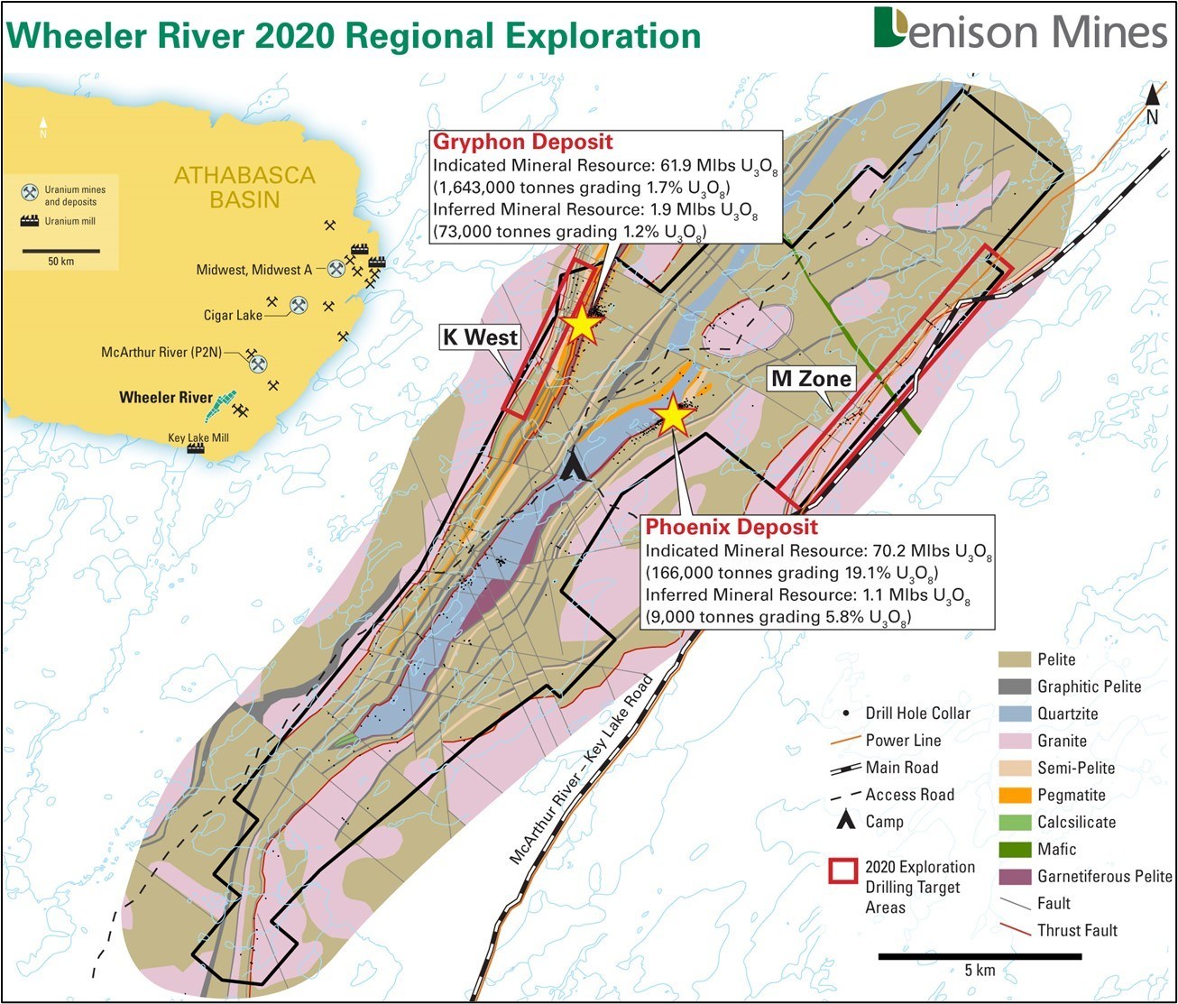 Figure 1 – Wheeler RIver 2020 Regional Exploration (CNW Group/Denison Mines Corp.)