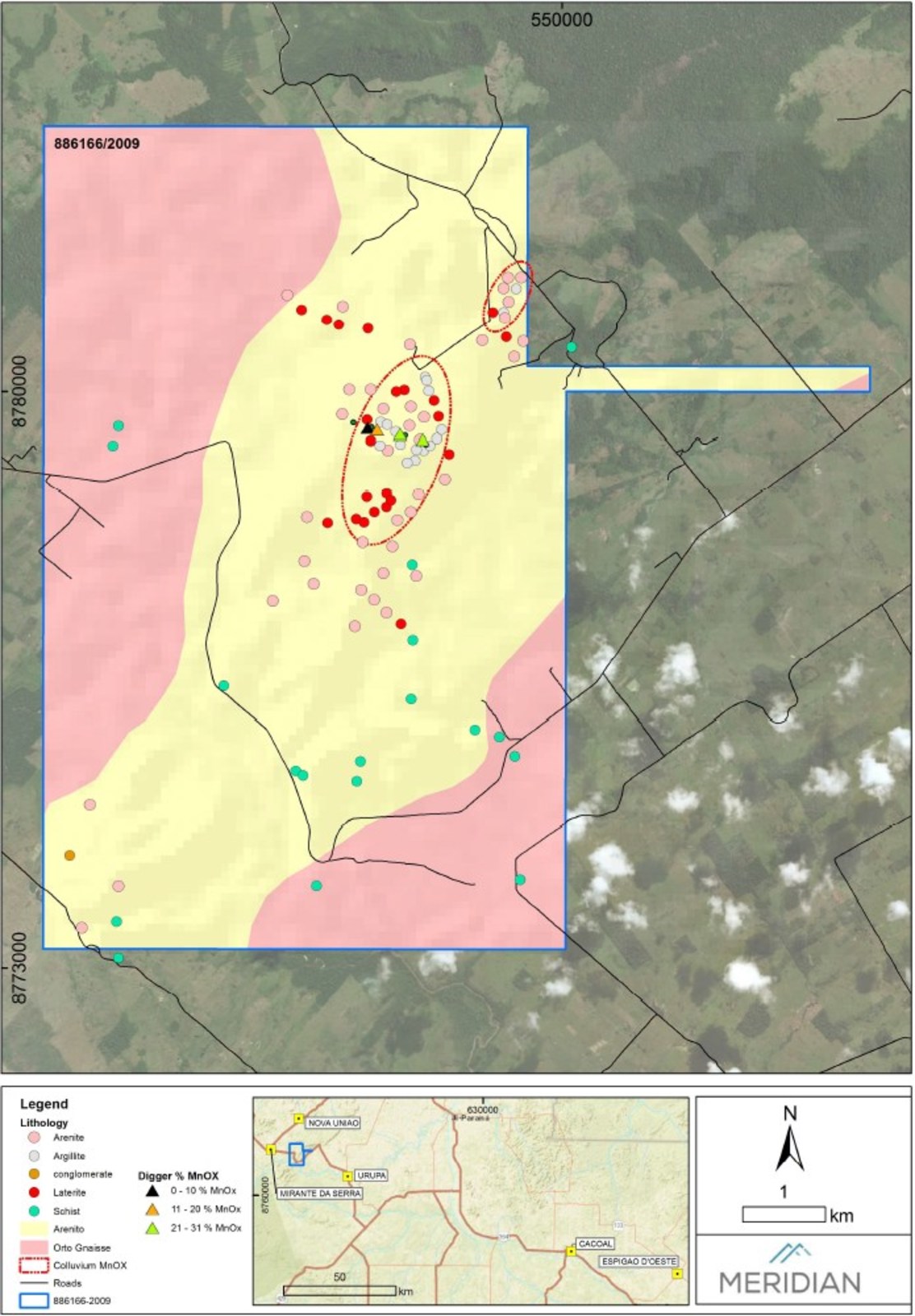 Fig. 2: Geological map outlining local geology and basin sediments