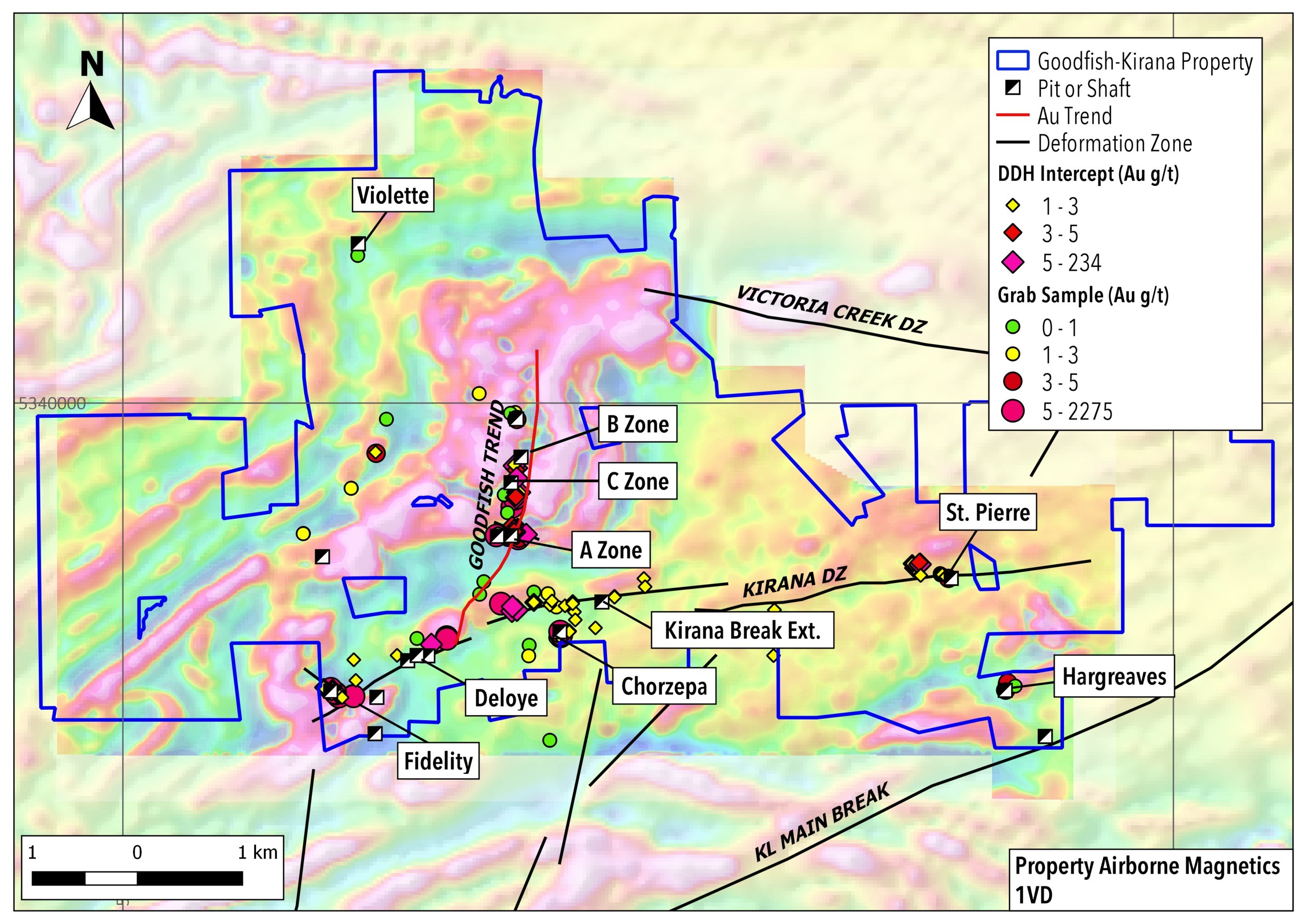 Map 2. Location of the A Zone, Goodfish-Kirana Property (CNW Group/Warrior Gold Inc.)