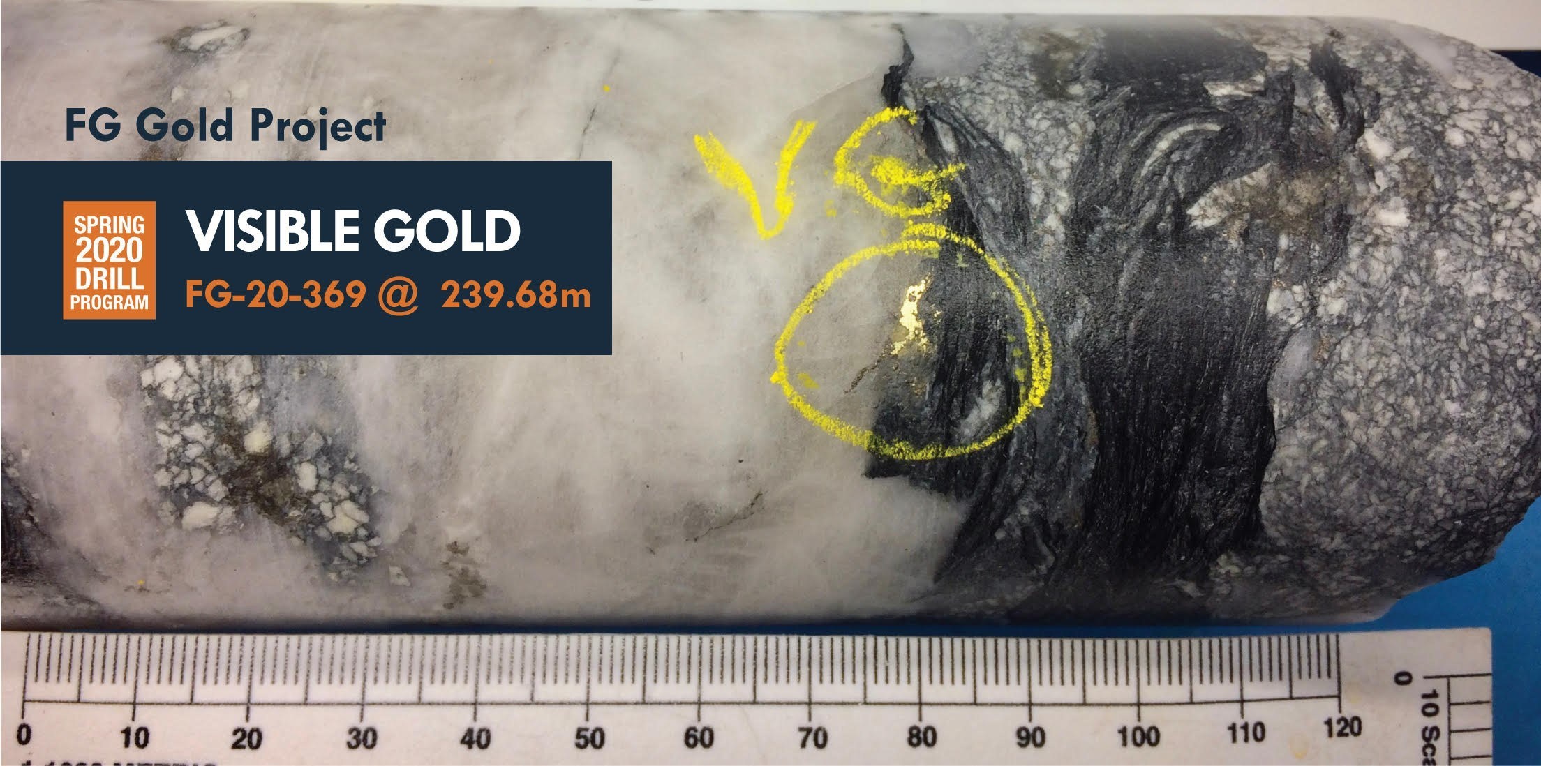 Figure 4 – Sample Visible Gold from Core Logs (CNW Group/Kore Mining)