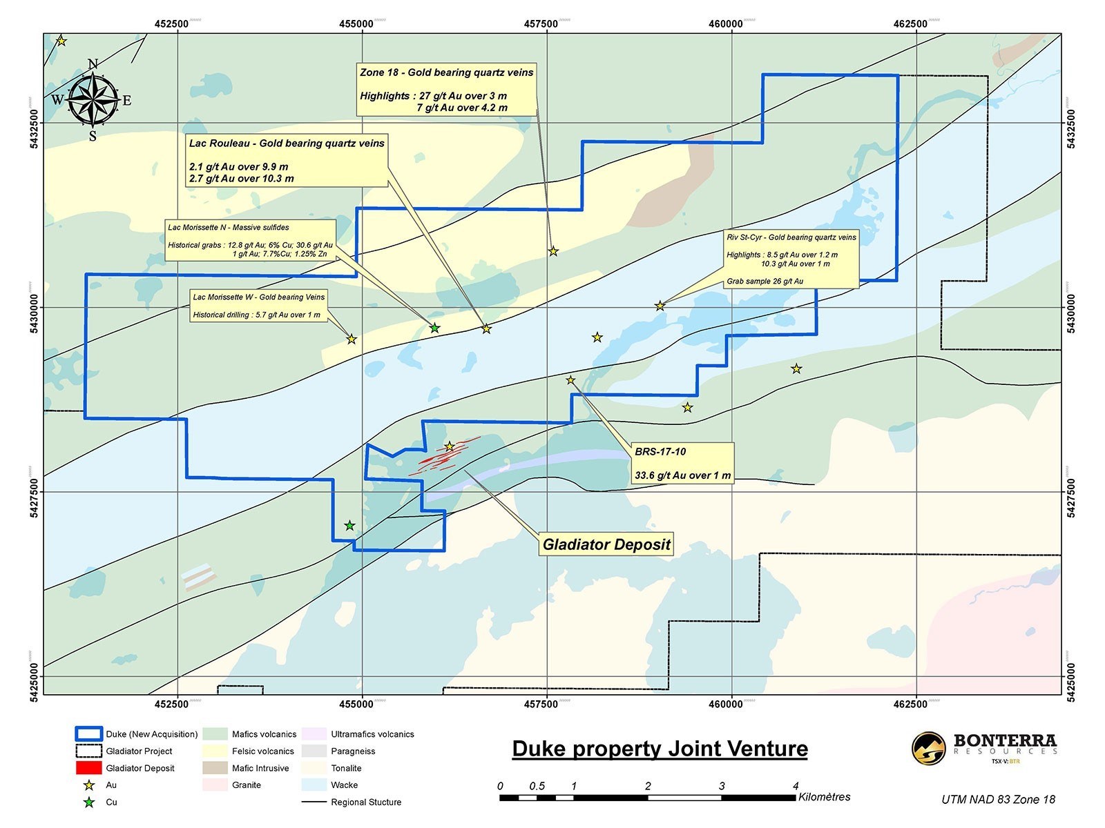 Bonterra Resources Inc. -  Duke property Joint Venture