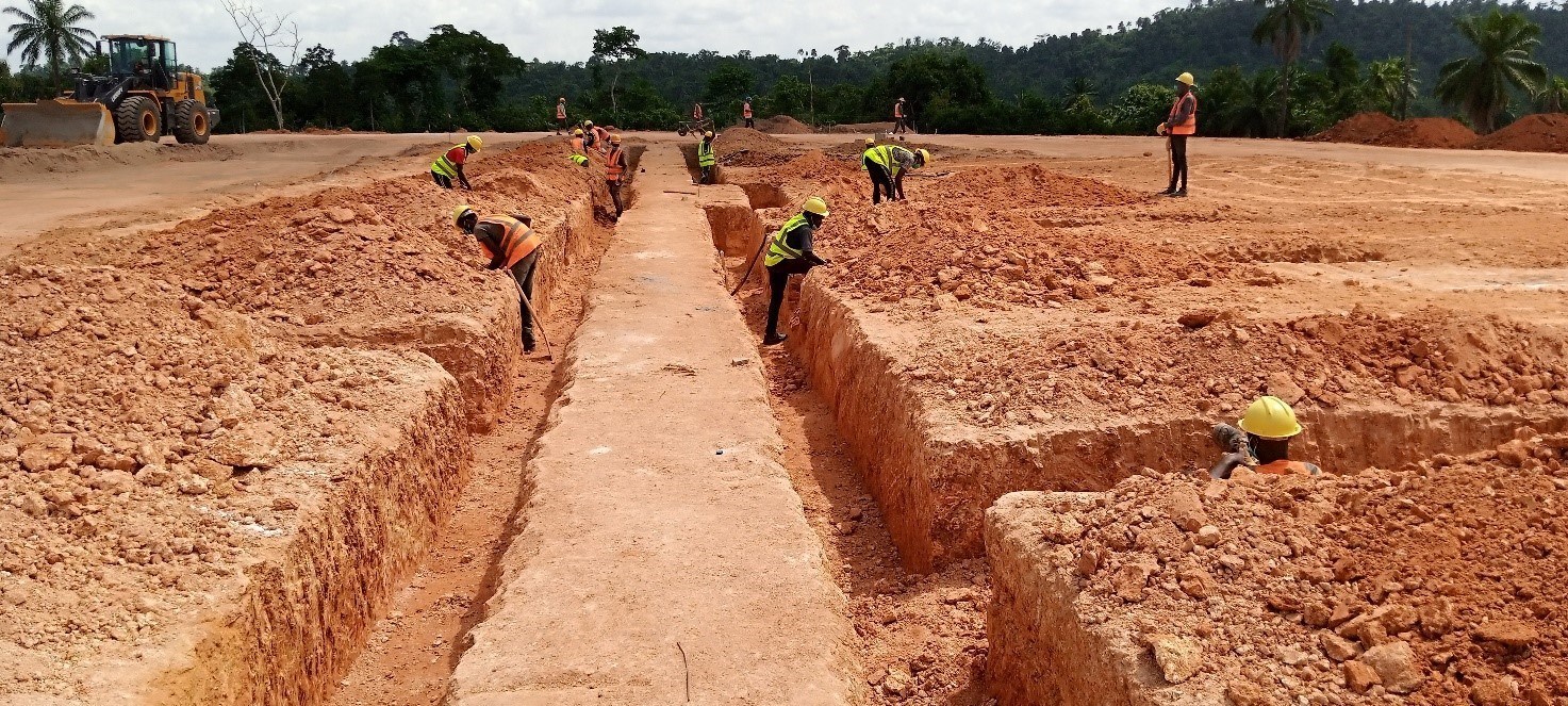 Ongoing construction activities at Segilola. (Source: https://www.thorexpl.com/). (CNW Group/Vox Royalty Corp.)