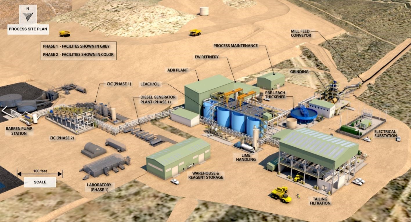 Castle Mountain Process Site Plan (CNW Group/Equinox Gold Corp.)