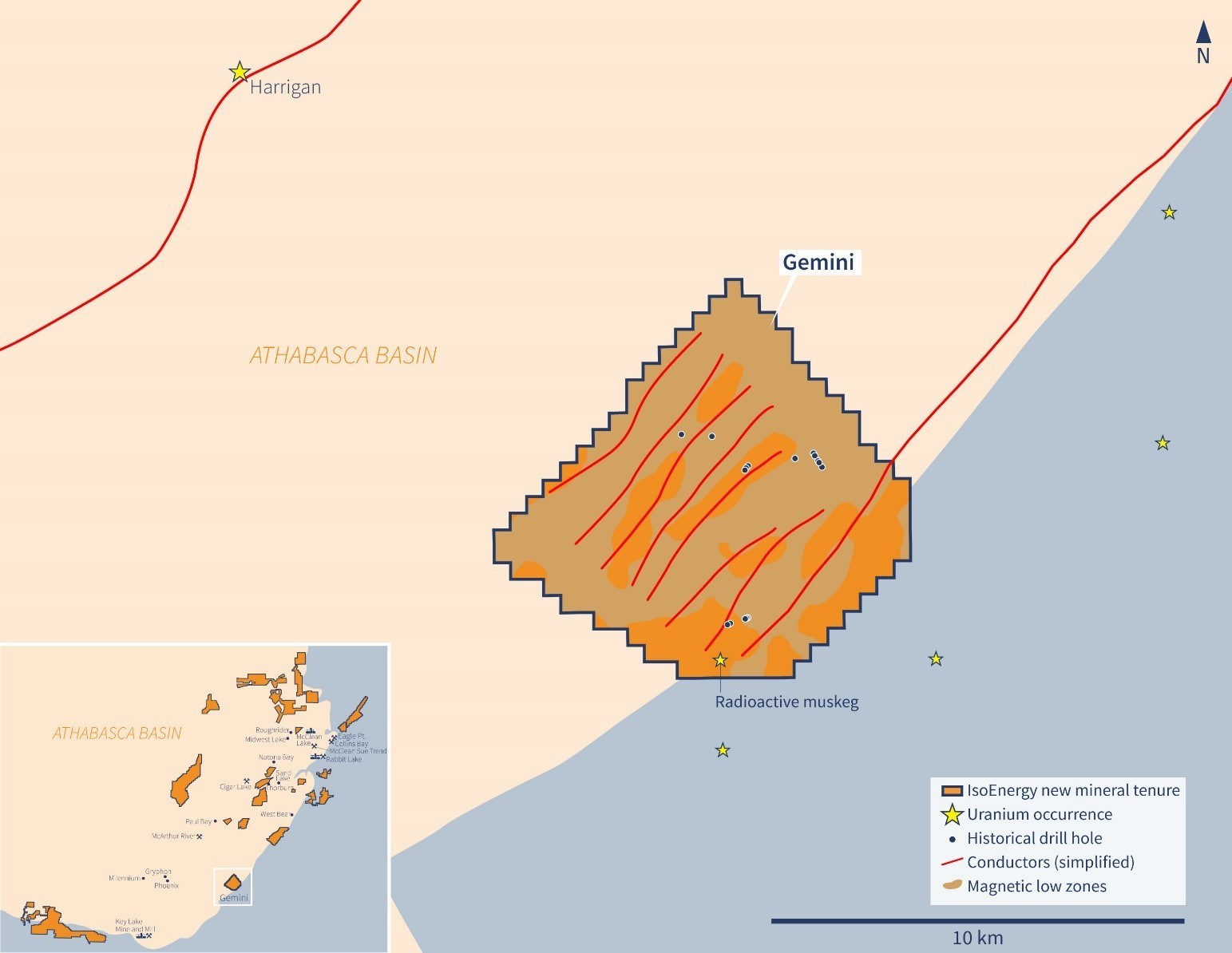 Figure 6 – Gemini Property Map (CNW Group/IsoEnergy Ltd.)