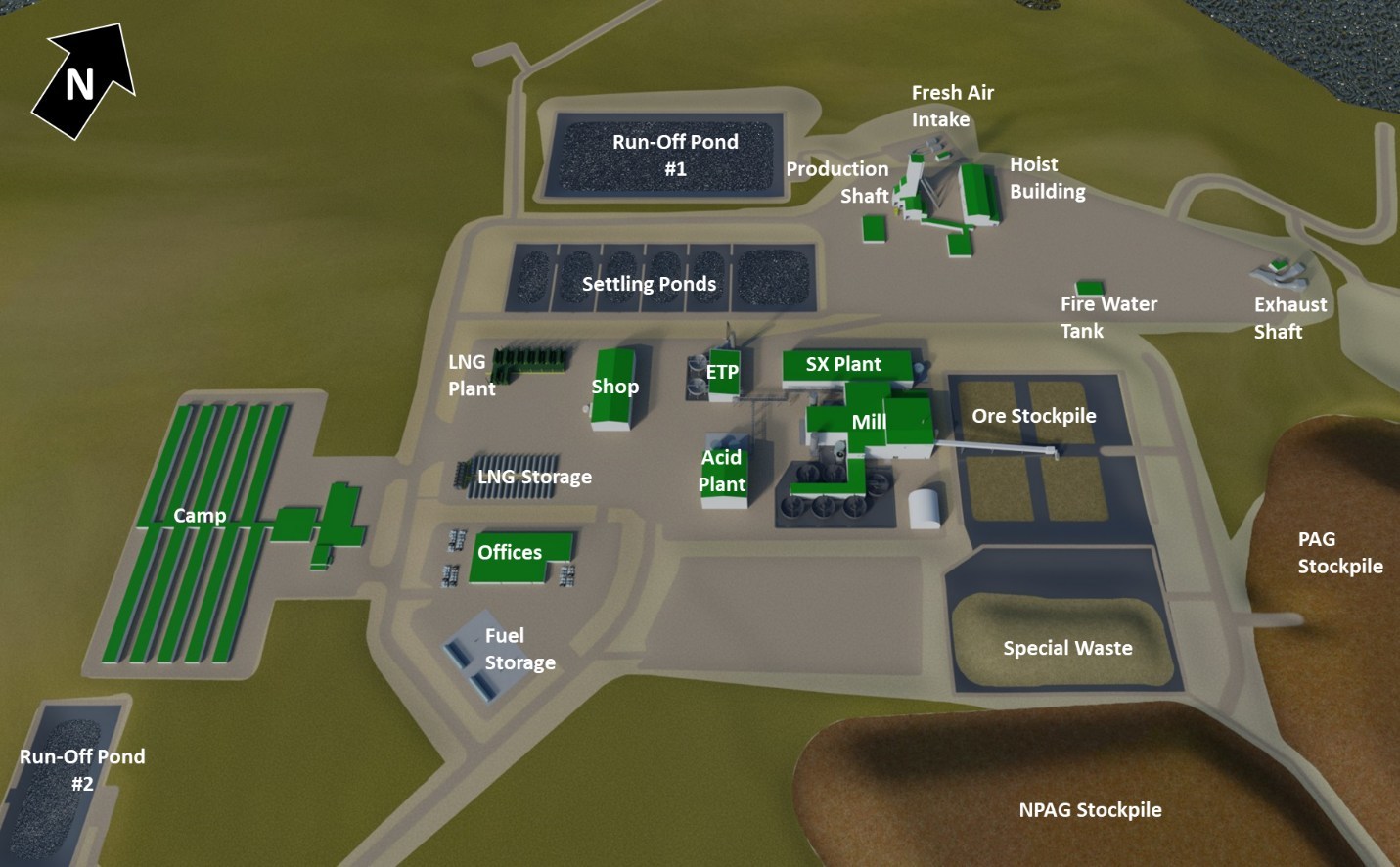 Figure 5 – Rook I Feasibility Site Layout (CNW Group/NexGen Energy Ltd.)