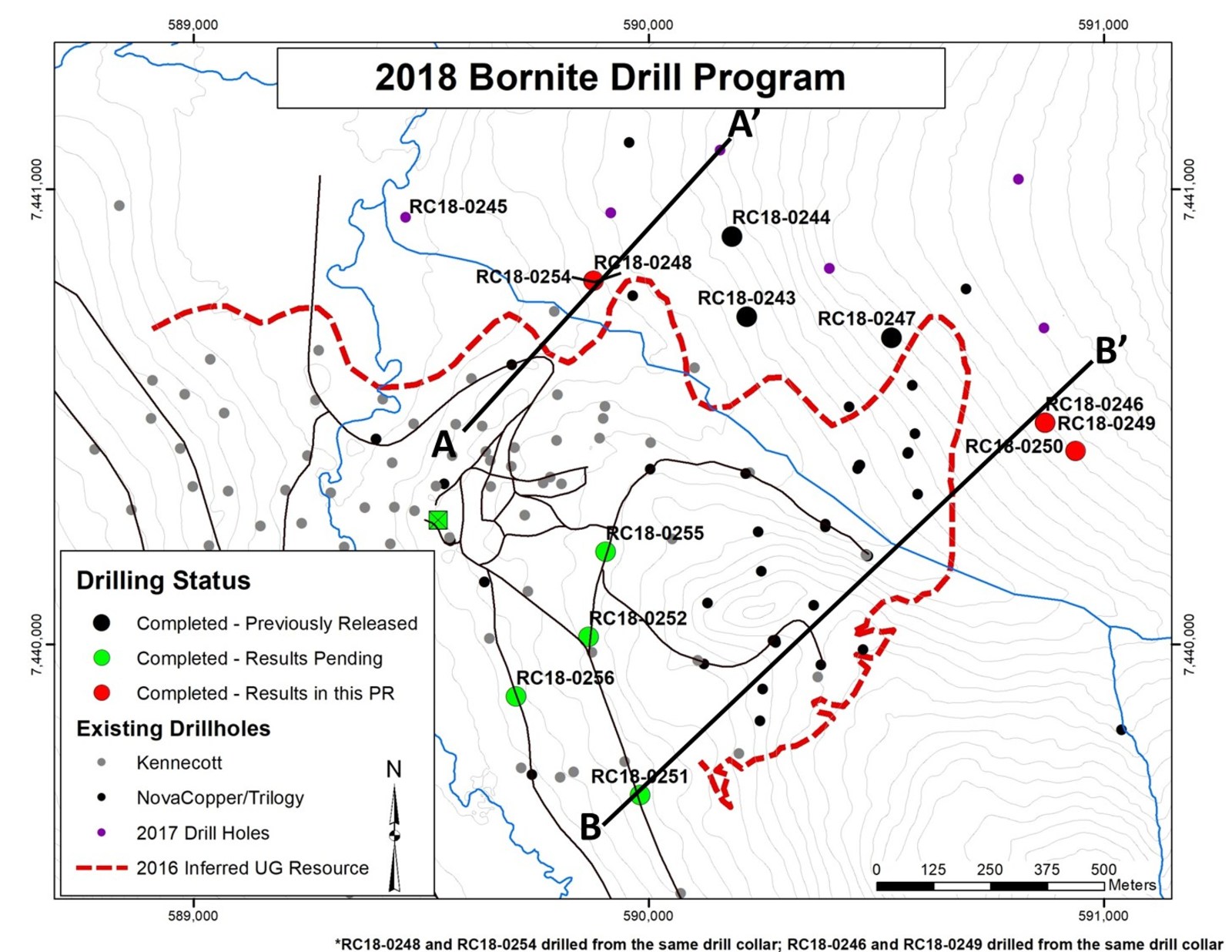 Figure 1- Map Showing Location of 2018 Drilling Program
