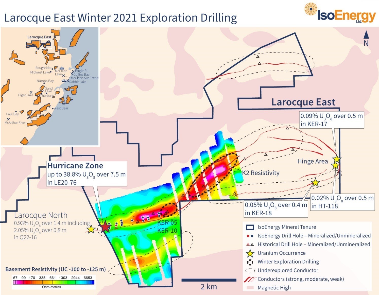 Figure 4 – Planned Exploration Drilling Areas – Jan to Mar 2021 (CNW Group/IsoEnergy Ltd.)