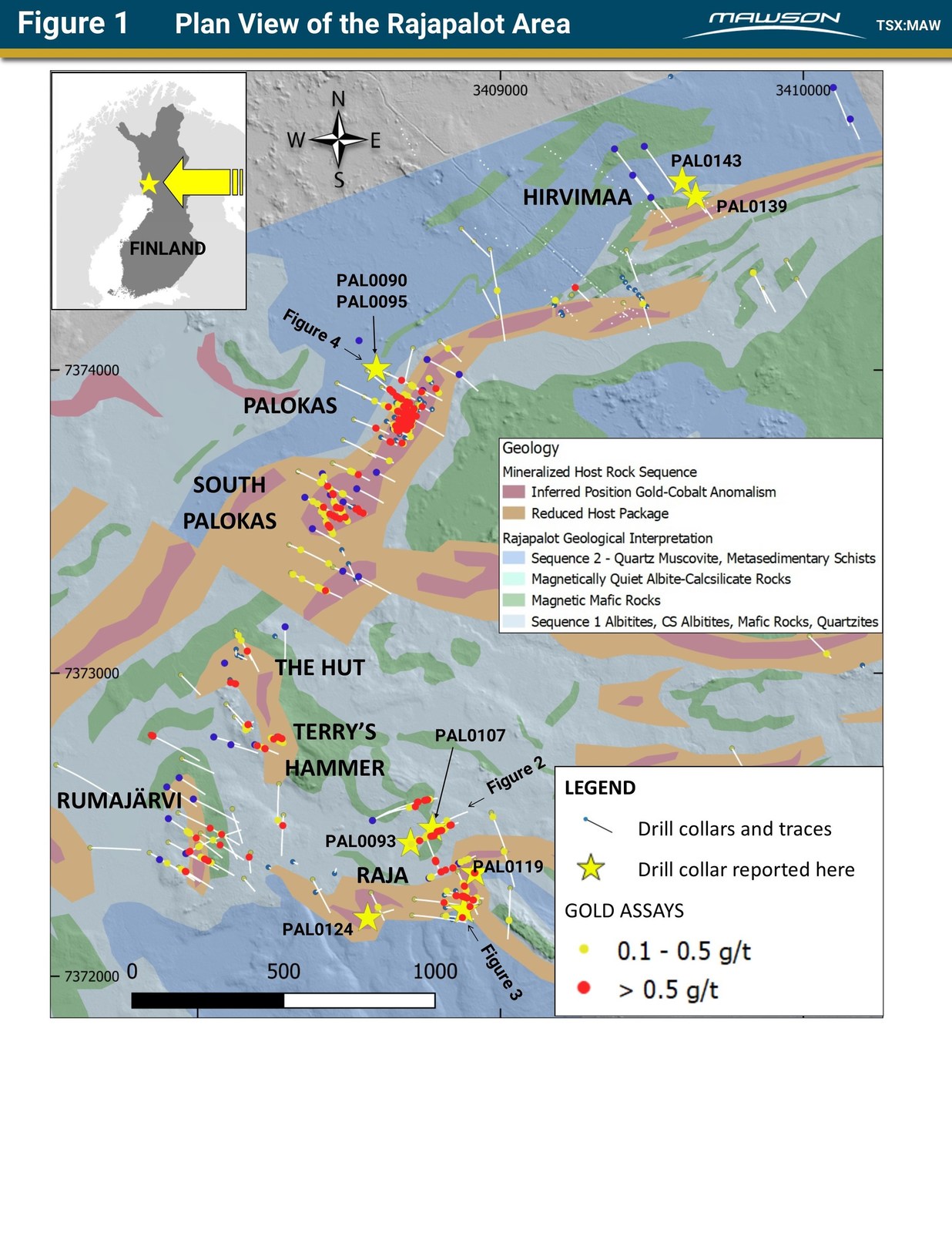 Figure 1 Plan View of the Rajapalot Area