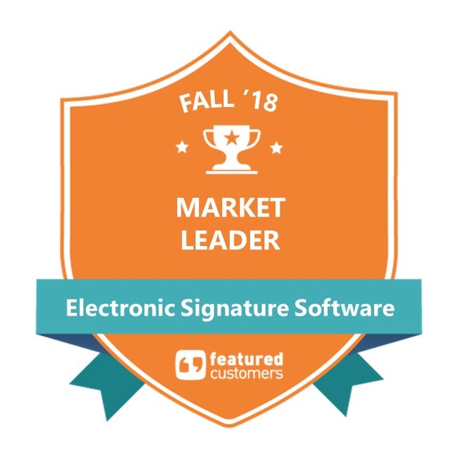  AssureSign designated a Fall 2018 Market Leader by leading consumer review agency, FeaturedCustomers 