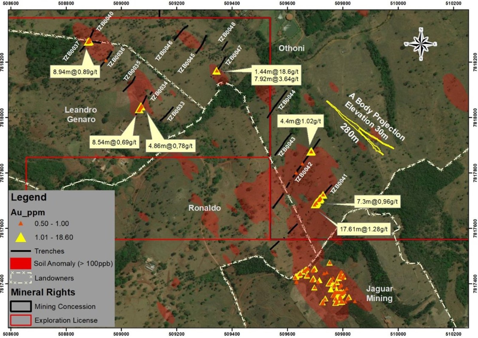 Figure 3. Location Exploration Results. Zona Basal Target