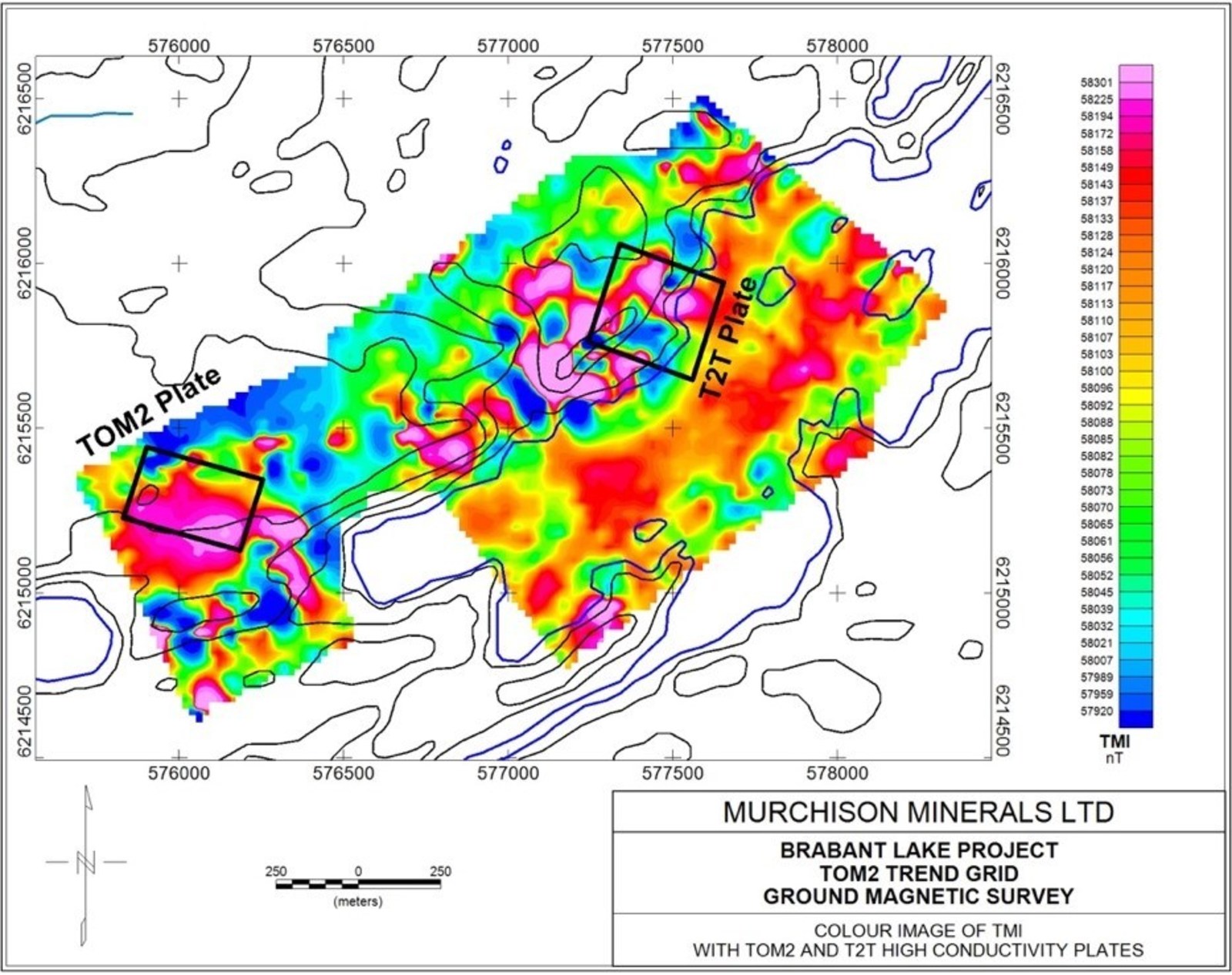 Figure 2. TOM2 and T2T Ground Magnetic Anomalies