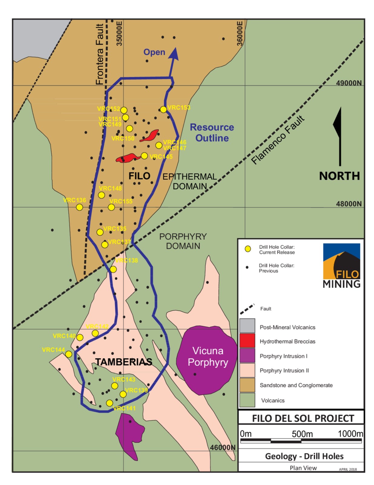 Filo Drill Hole Location Map
