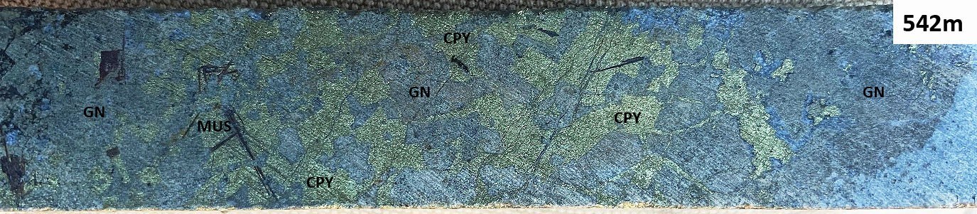 Figure 4– Mineralized core from DDH20-SD-457M showing high-grade replacement style mineralization. (CNW Group/Sun Metals)