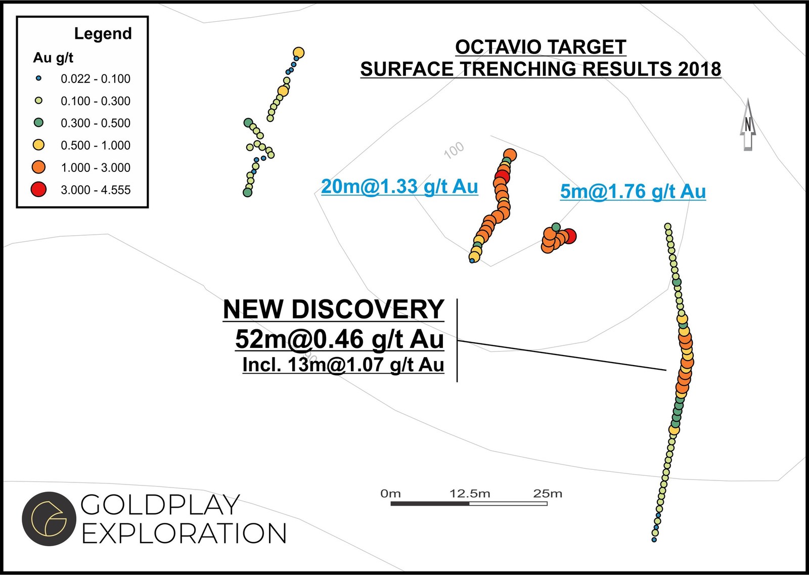 Figure 05- Octavio Map – Location of Samples & Results