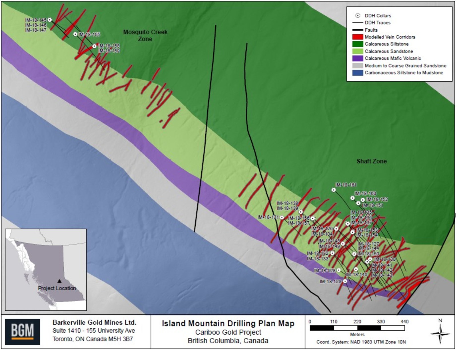Island Mountain Drilling Plan Map