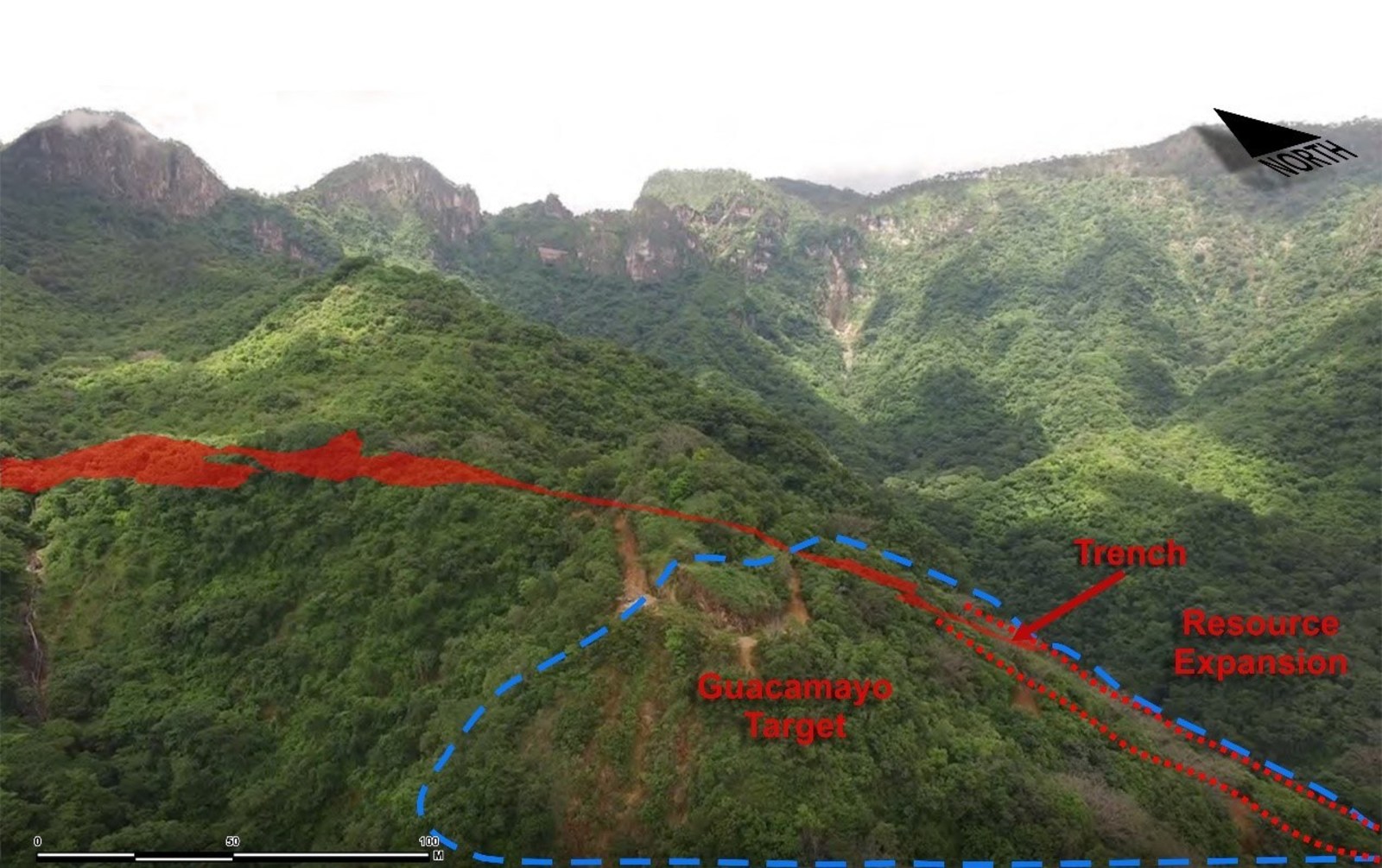 Figure 3 Aerial view - Guacamayo Target and Resource Area