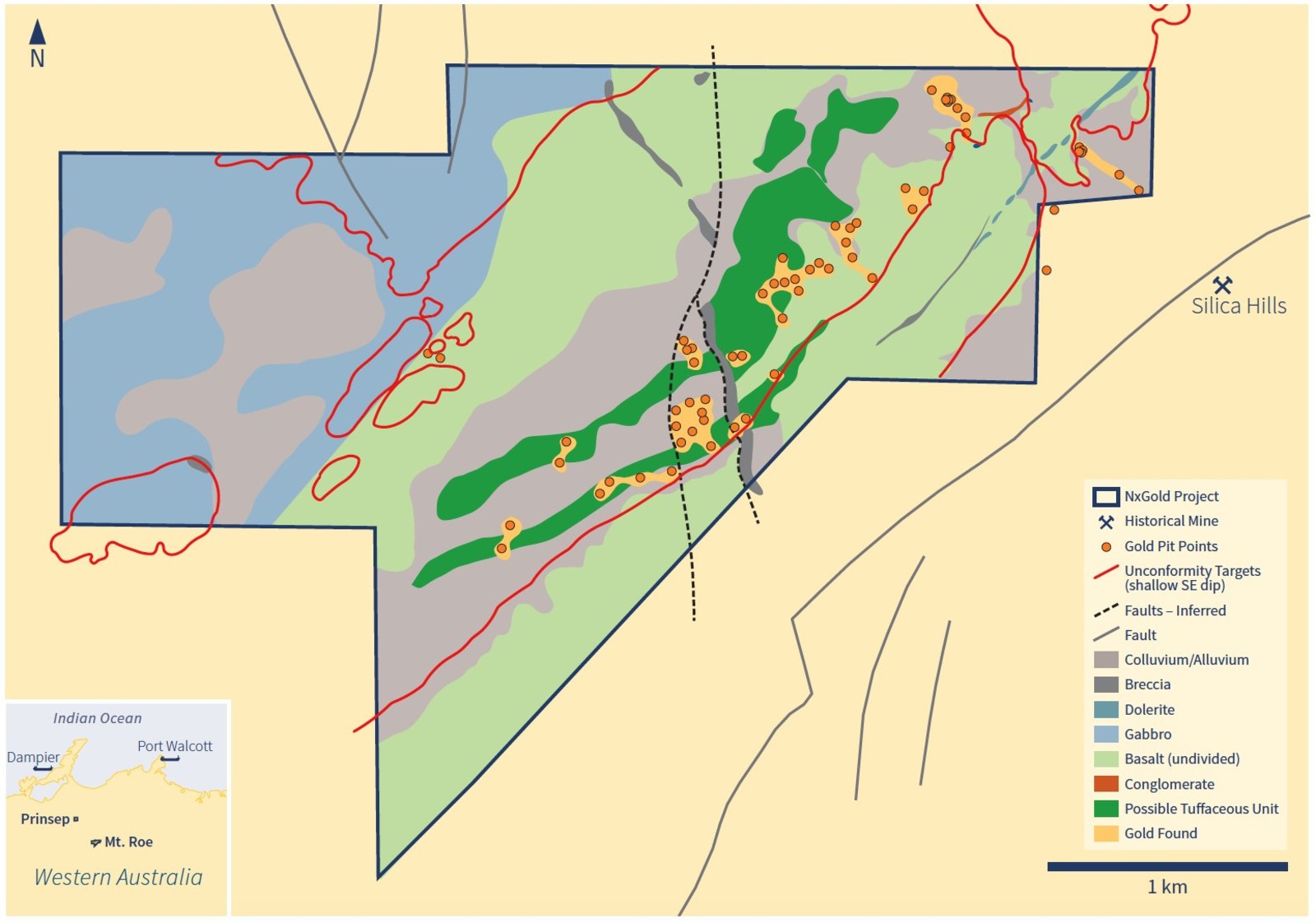 Figure 1: Initial geological map of Pilbara Project Area.
