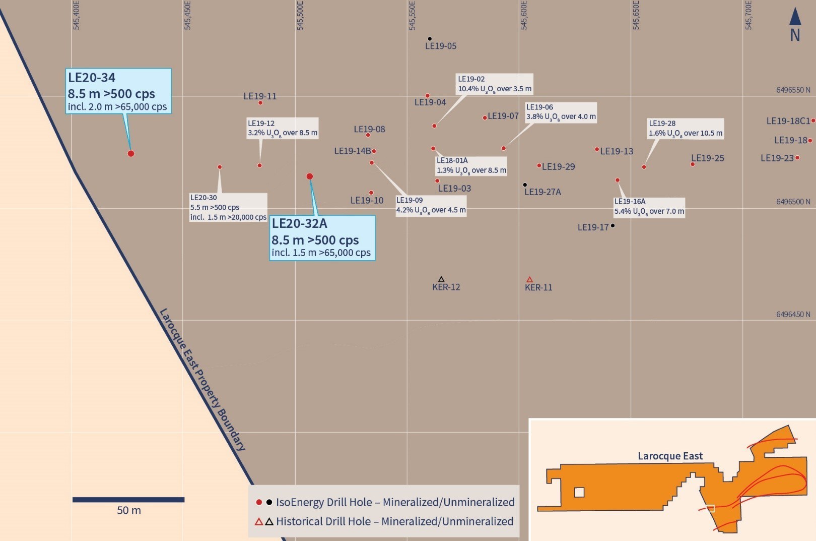 Figure 2 – Western Hurricane Zone Drill Hole Location Map (CNW Group/IsoEnergy Ltd.)