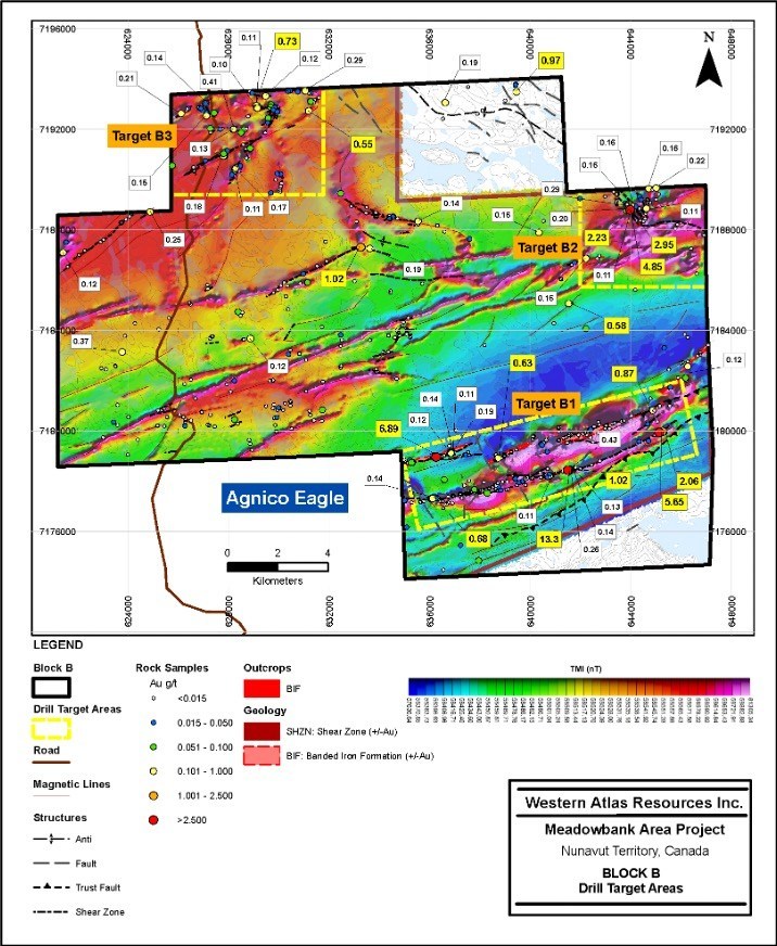 Figure 2 – Block B, Targets B1 to B3 (CNW Group/Western Atlas Resources)