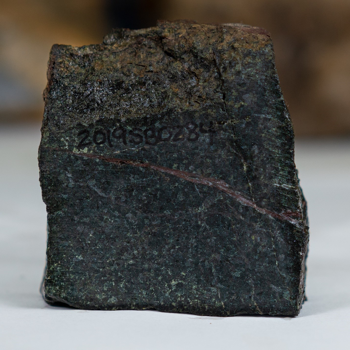Newly discovered gabbroic mafic intrusive rocks within the Chachi Corridor. This rock type is highly unusual for the region and is often associated with Ni-Cu-Co deposits around the world. (CNW Group/Crystal Lake Mining Corporation)