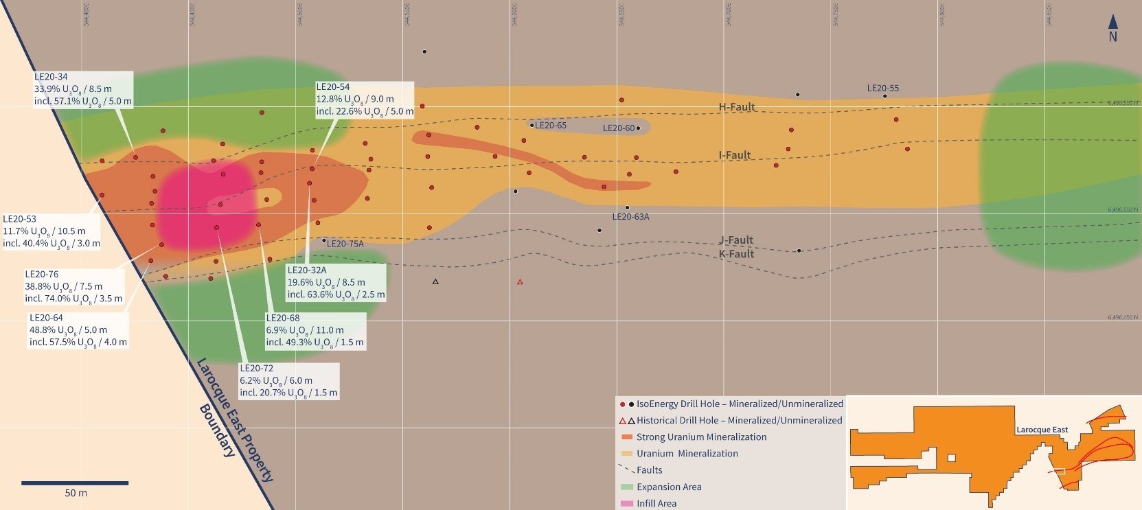 Figure 3 – Planned Expansion and Infill Drilling Areas – Jan to Mar 2021 (CNW Group/IsoEnergy Ltd.)
