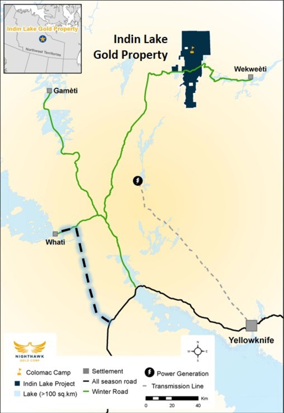 Indin Lake Location Map