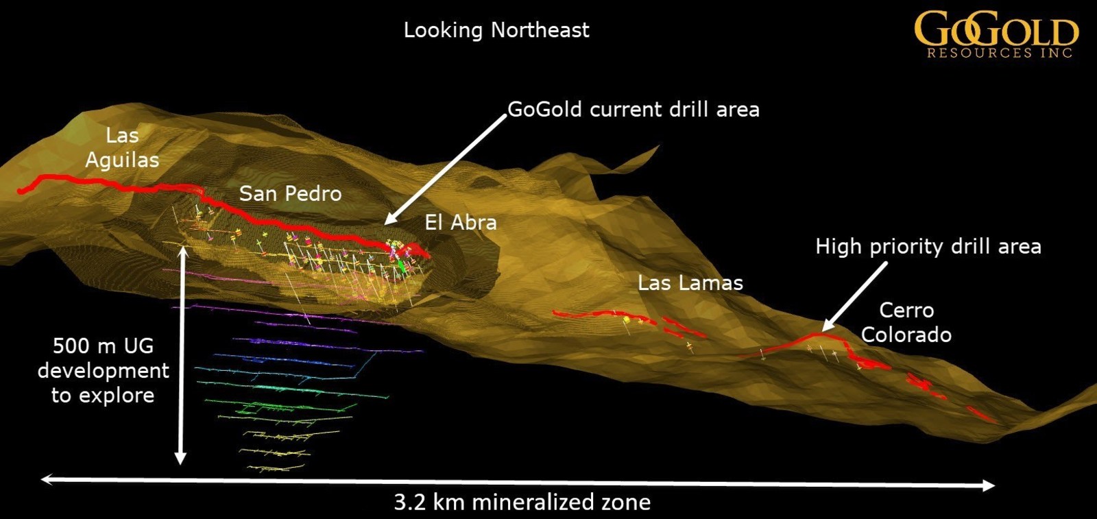 Figure 1: Los Ricos Zones 3D View