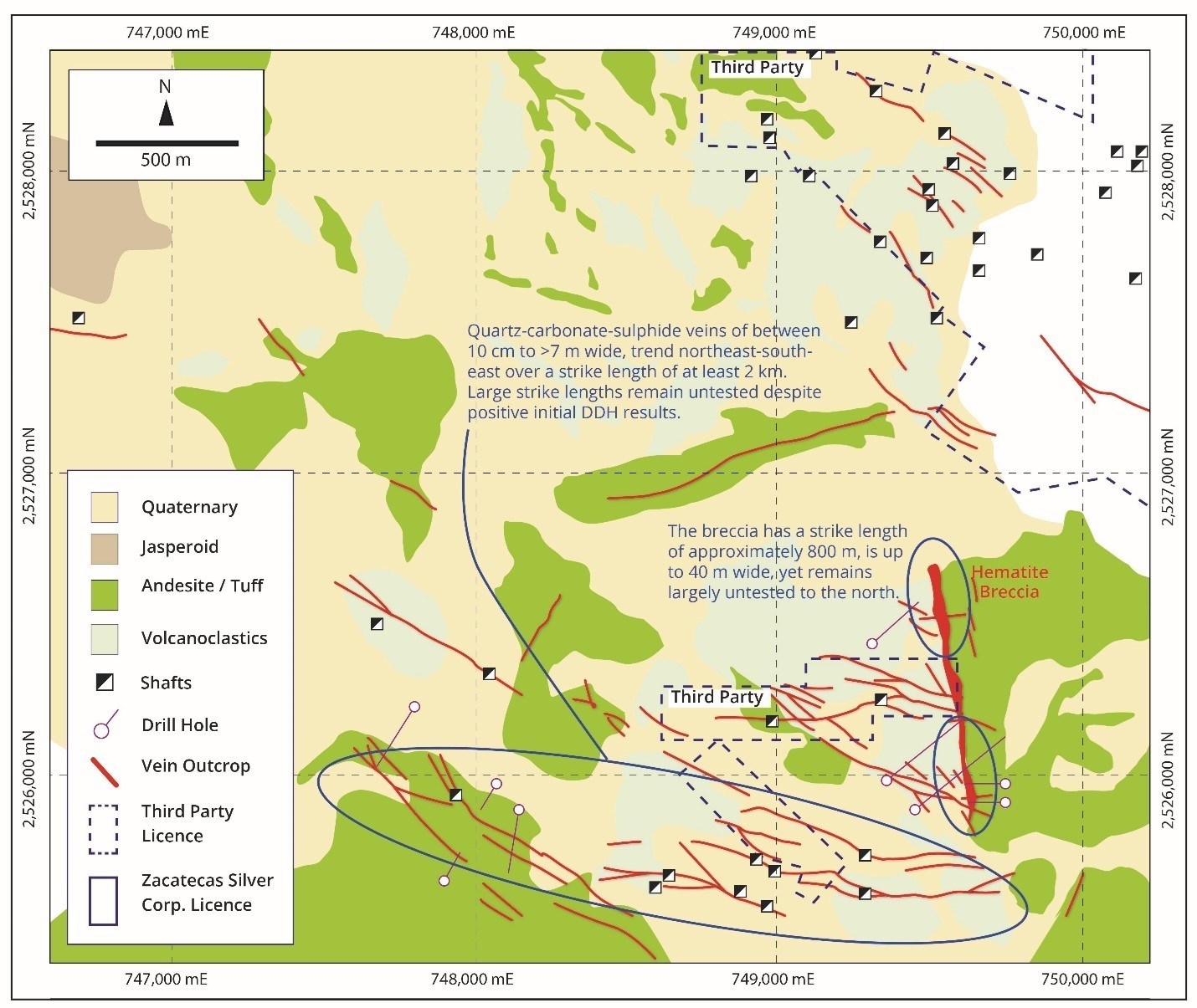 Figure 5 - San Manuel-San Gill System (CNW Group/Zacatecas Silver Corp.)