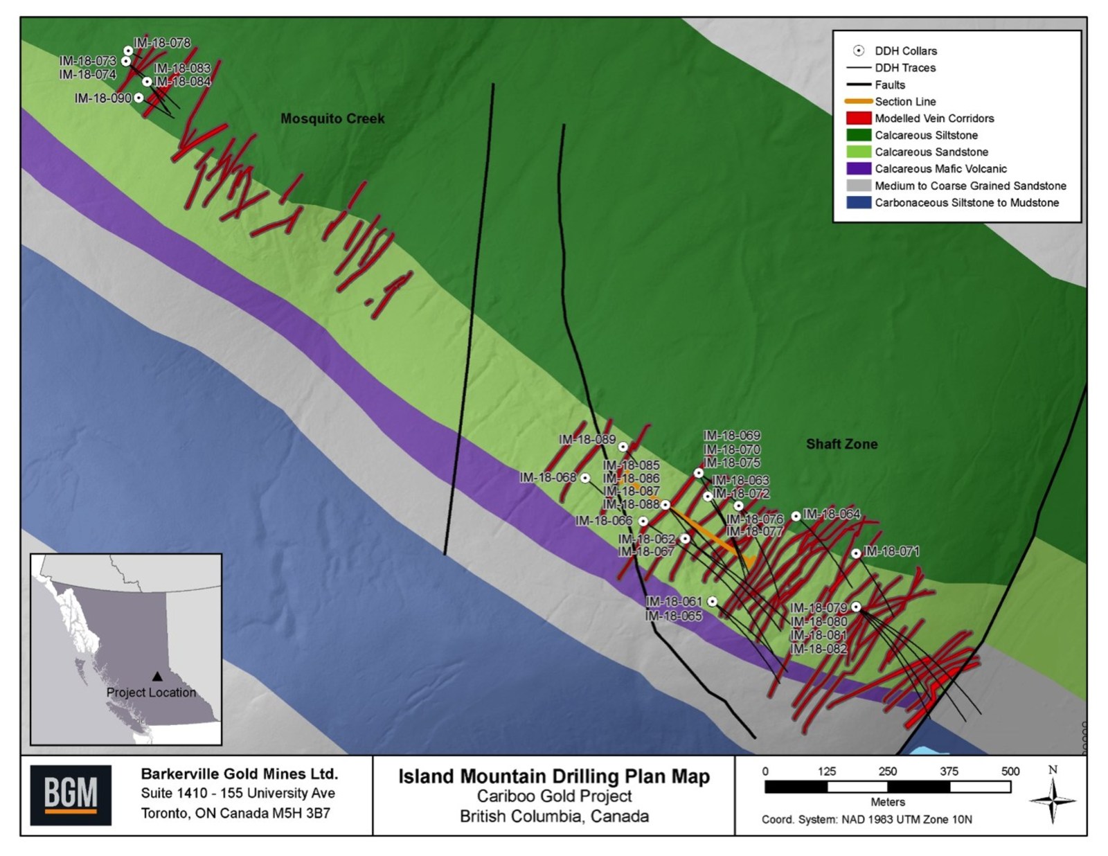 Island Mountain Drilling Plan Map