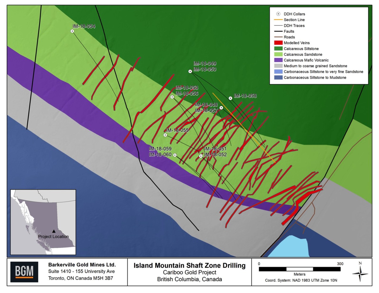 Island Mountain Shaft Zone Drilling