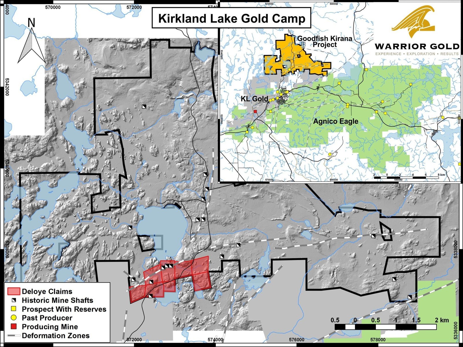 Figure 1. Goodfish Kirana Property and location of the Deloye Claims.