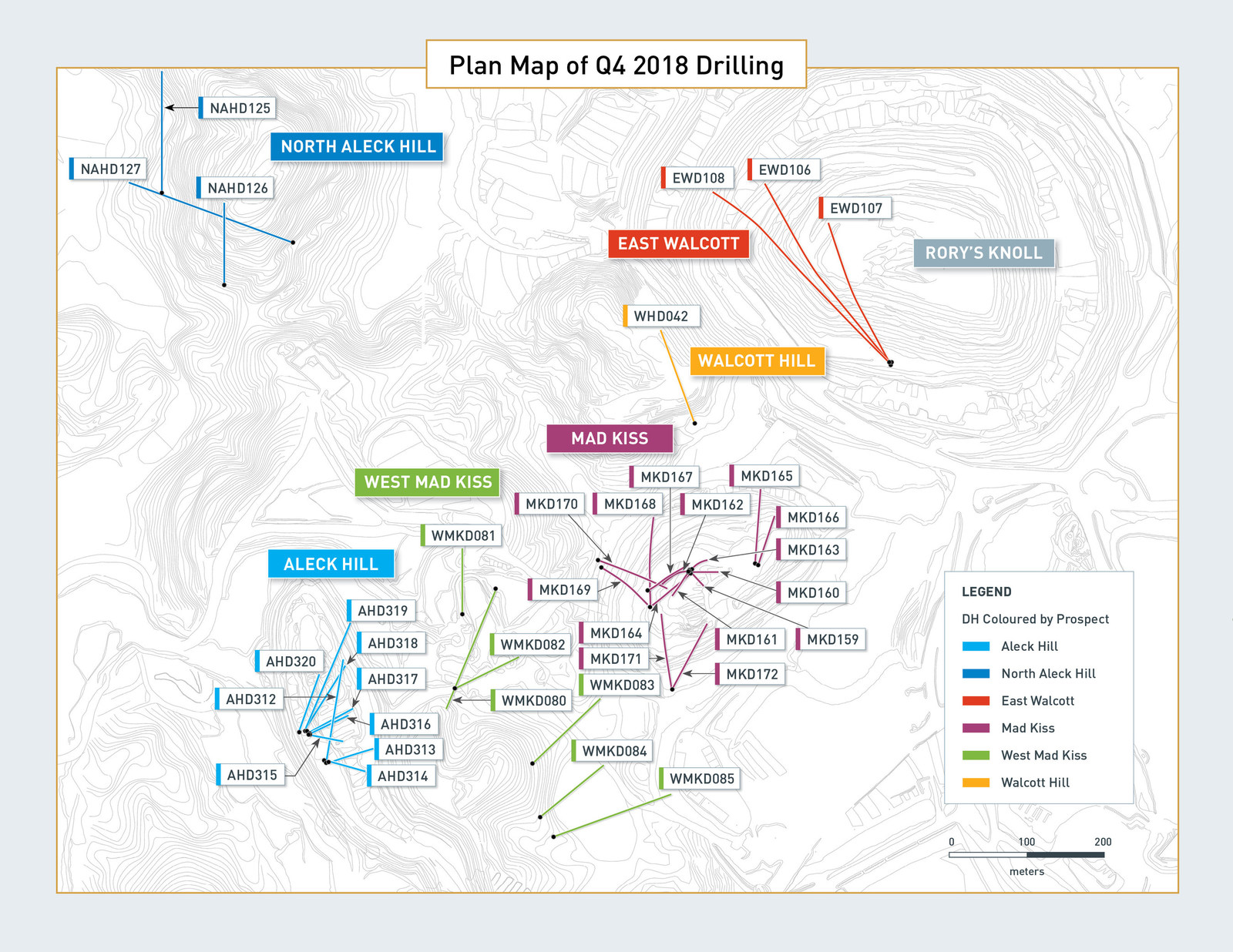 Plan Map of Q4 2018 Drilling