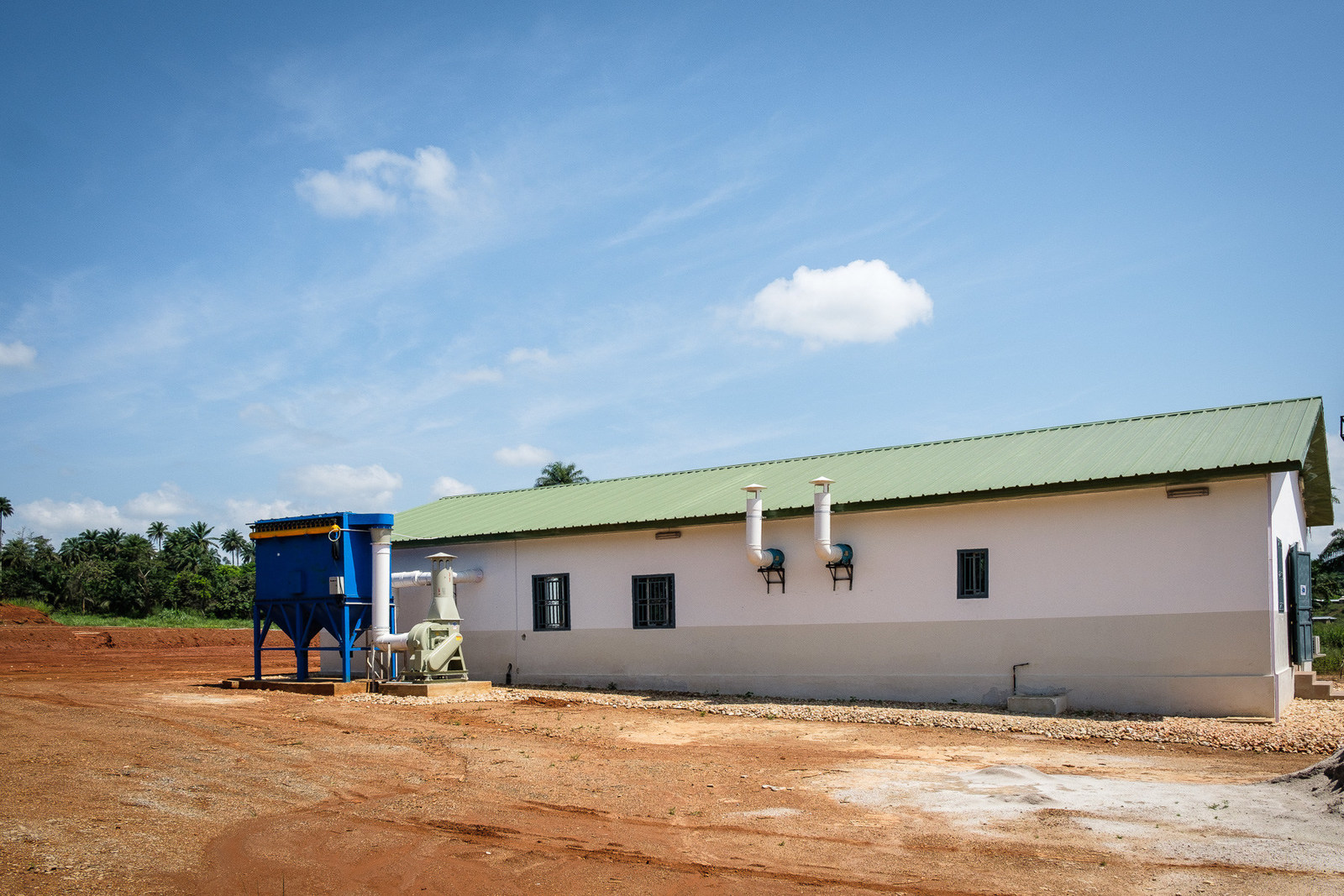 Laboratory exterior, dust collection and fume ventilation