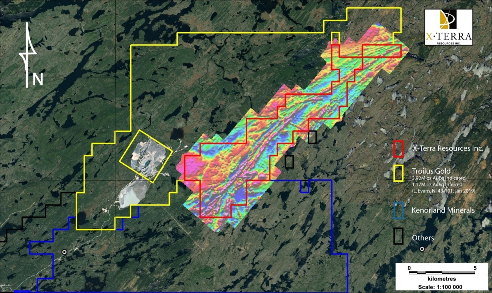 Troilus airborne magnetic survey
