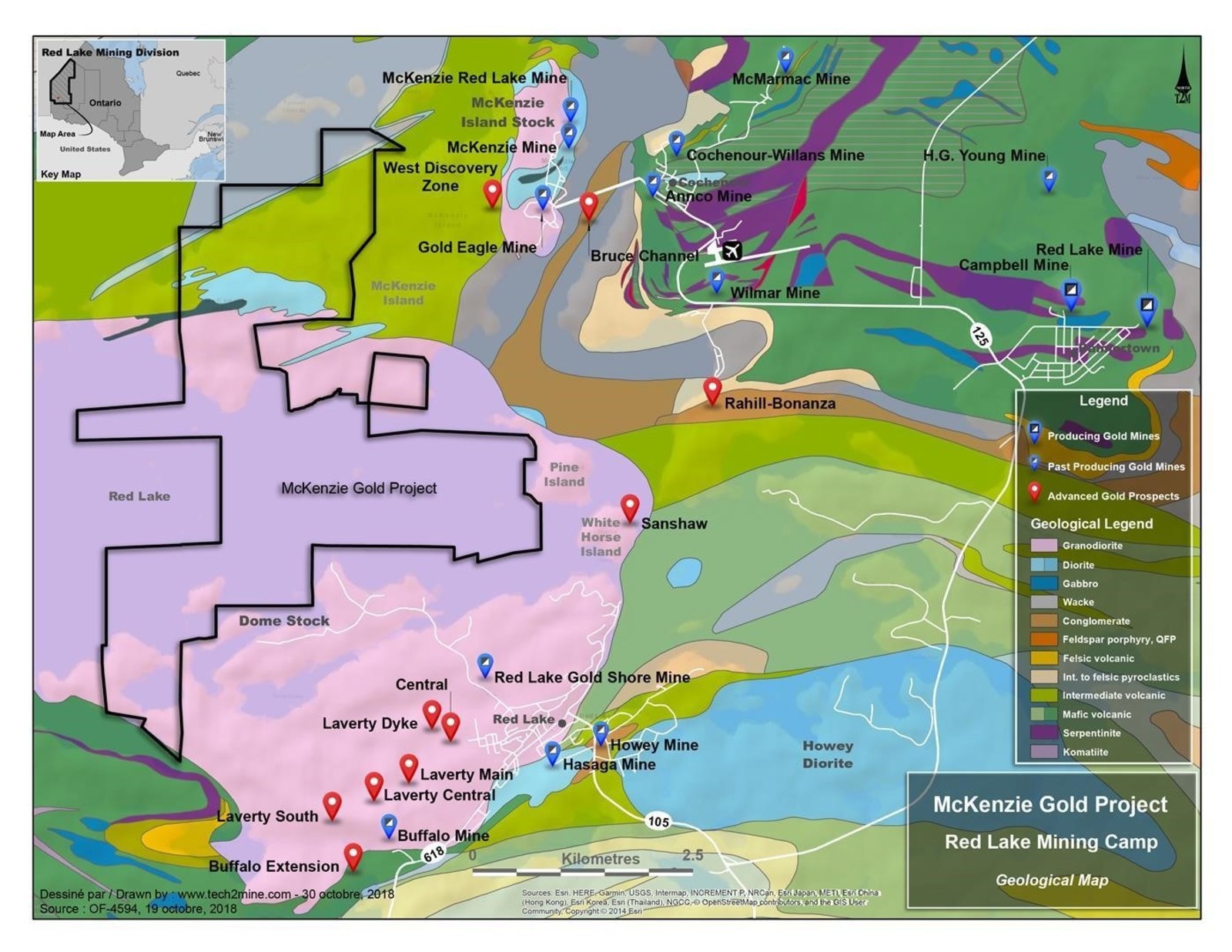 McKenzie Gold Project Red Lake Mining Camp, Geologicial Map
