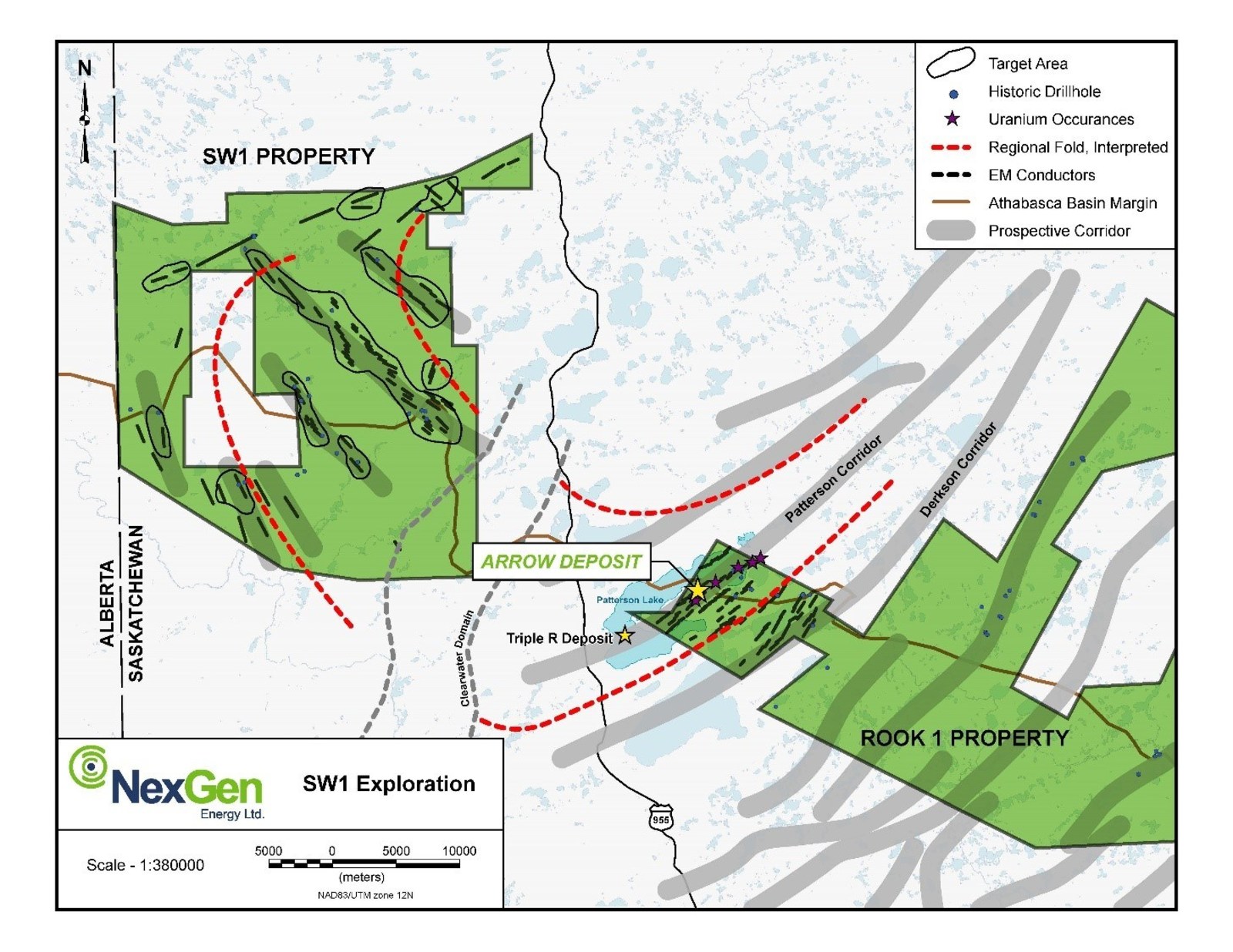 Figure 1: SW1 Property and Rook I Property with Similar Geophysical Signatures