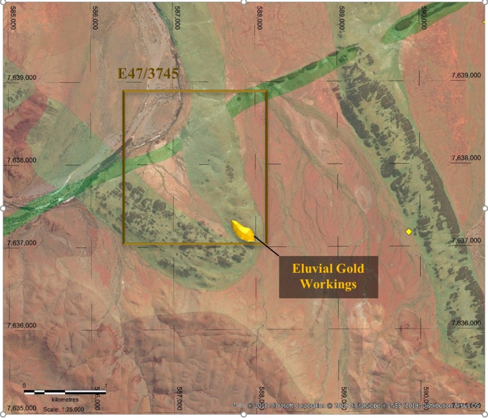 Figure 1. Tardarinna Project - Project Geology & Historical Mining